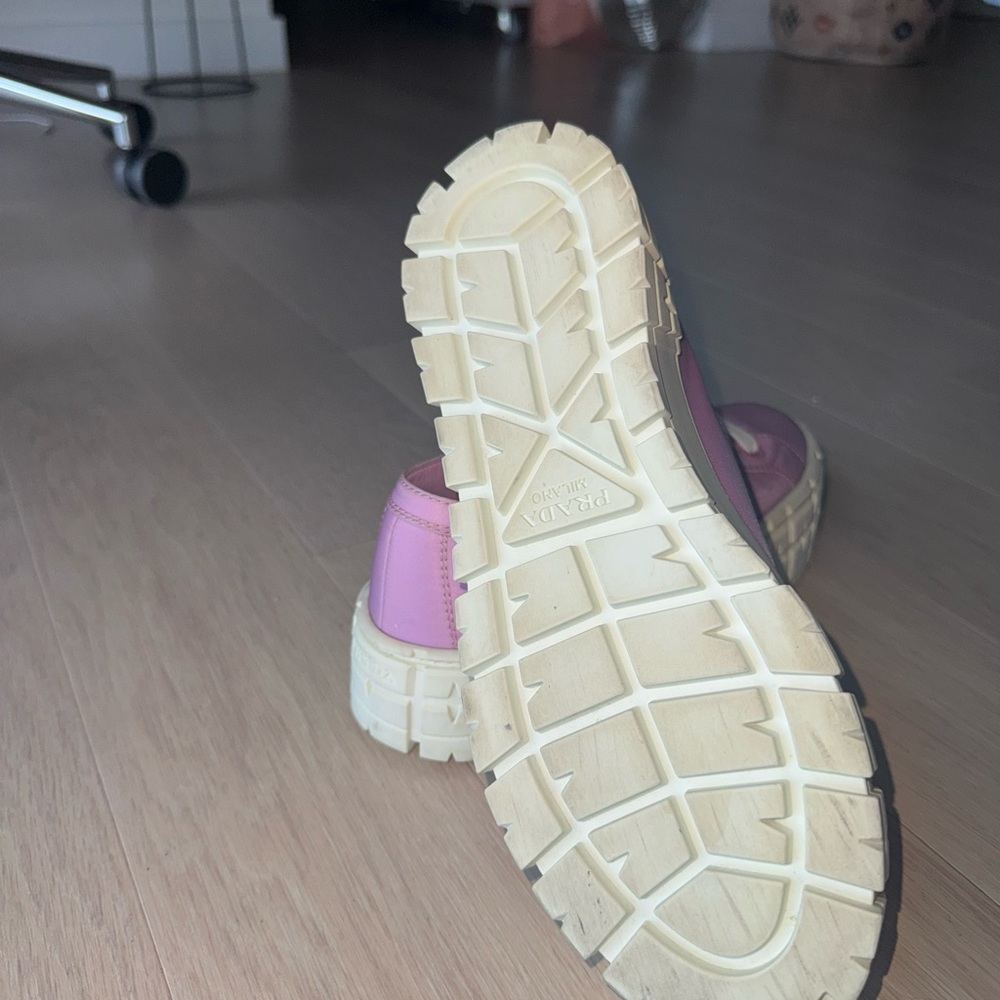 Prada Women's Pink Platform Sneakers - Picture 6 of 6